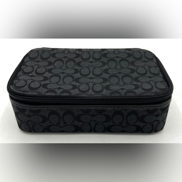 Coach Black Signature Canvas Jewelry Box - Picture 2 of 8